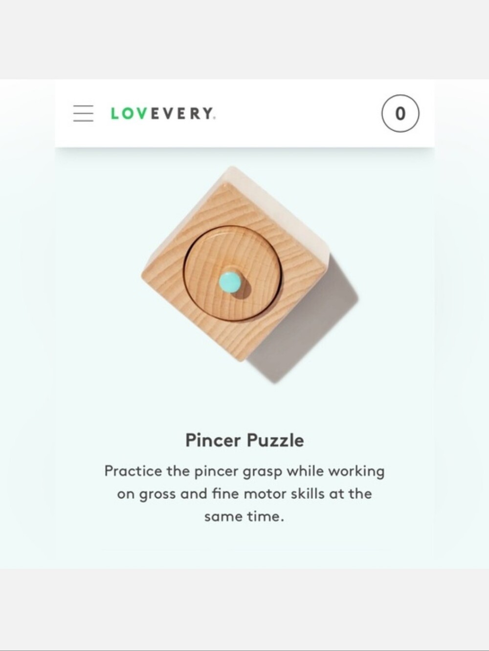 Lovevery | Pincer Puzzle From The thinker play set Montessori